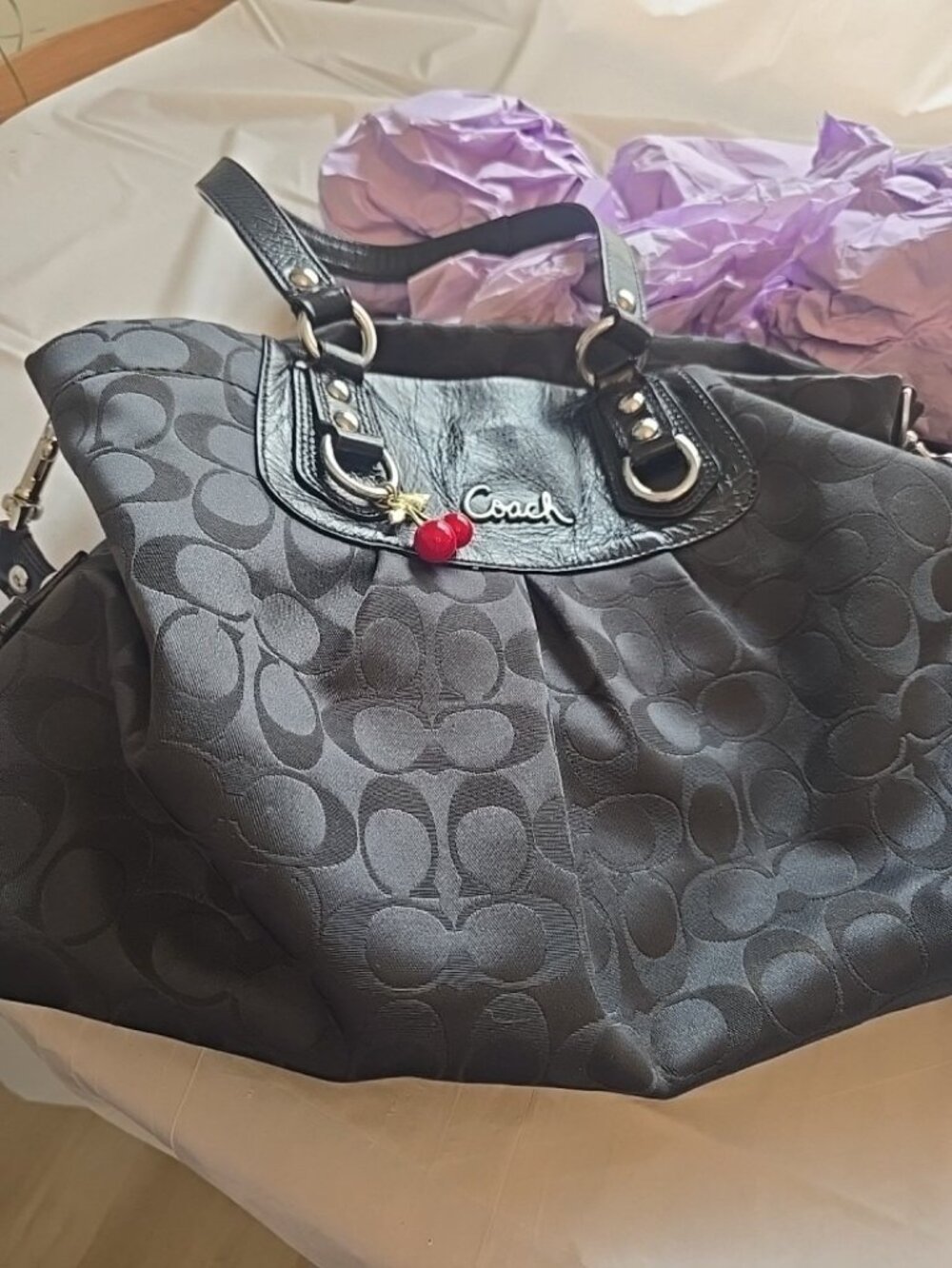 Coach Ashley Signature Sateen Carryall - Style F15510 - Picture 3 of 11